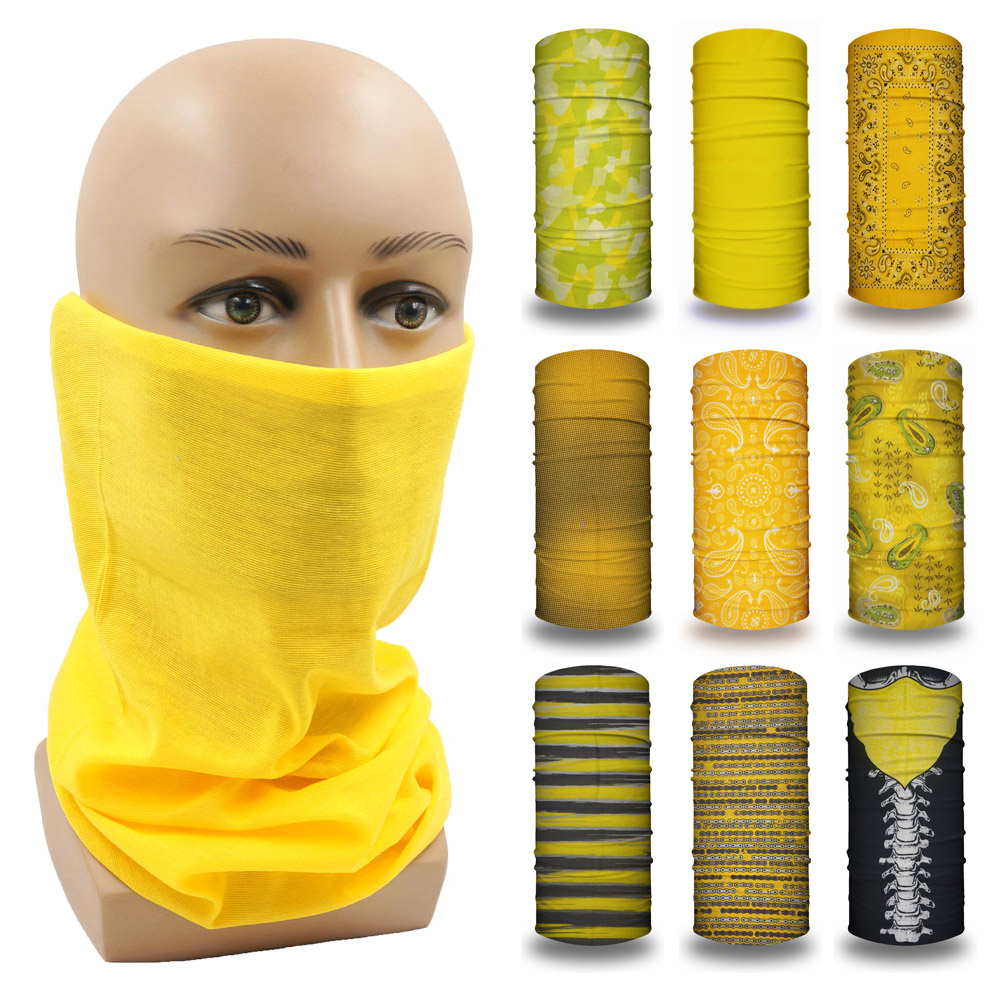 Yellow Cycling Gear - Tubo amarelo ao ar livre bandana