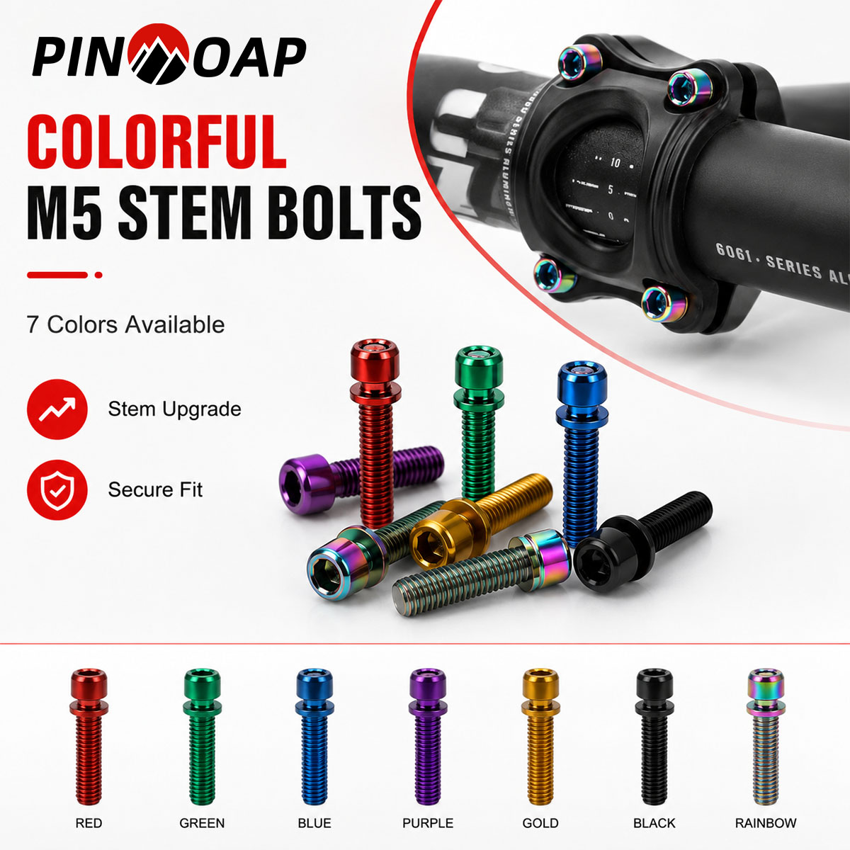 Bicycle Repair Kit - PINMOAP Conjunto de 6 Parafusos para