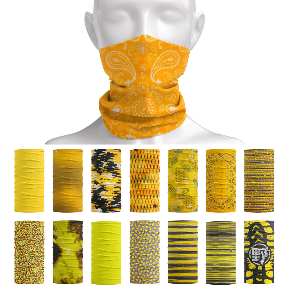 Yellow Cycling Gear - Cor brilhante tubo neckhat feminino esportes