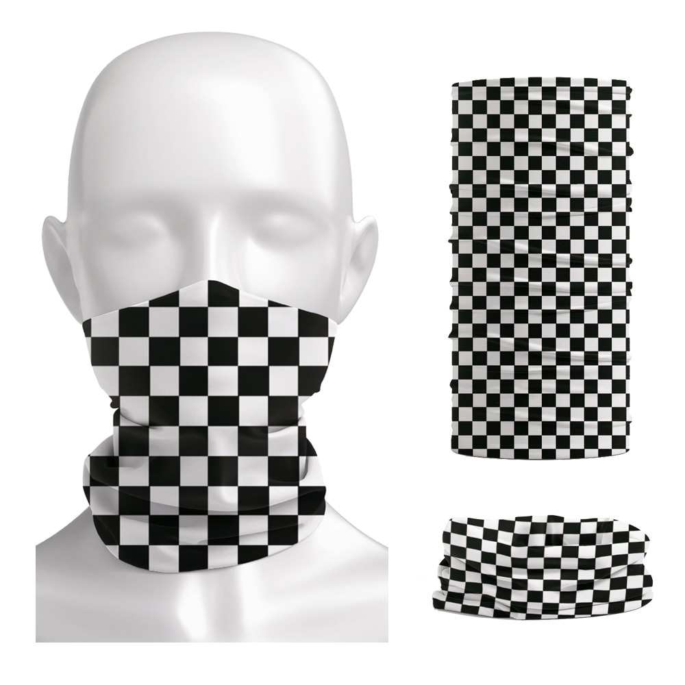 Gear In Cycling - Xadrez ska impresso bandana pescoço mais