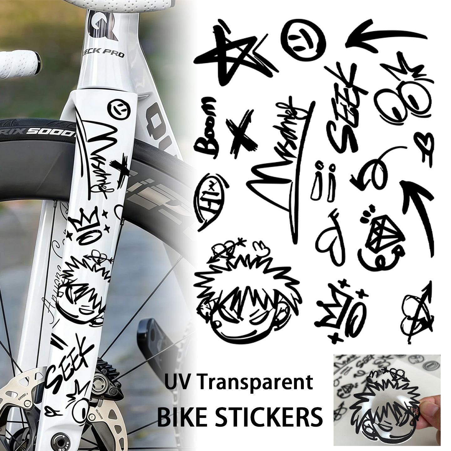 Adesivos Transparentes UV para - Aero Cycling Helmet avaliação e preço
