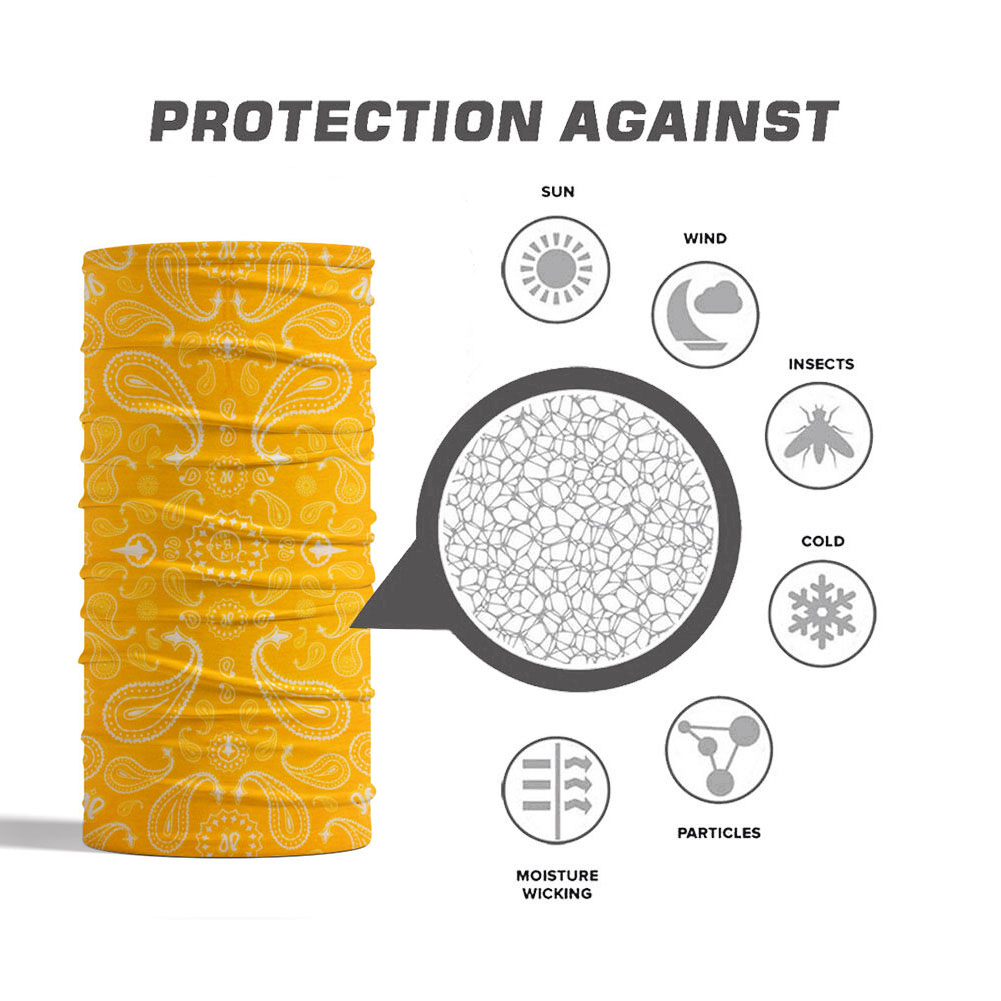 Cor brilhante tubo neckhat fem - Yellow Cycling Gear avaliação e preço